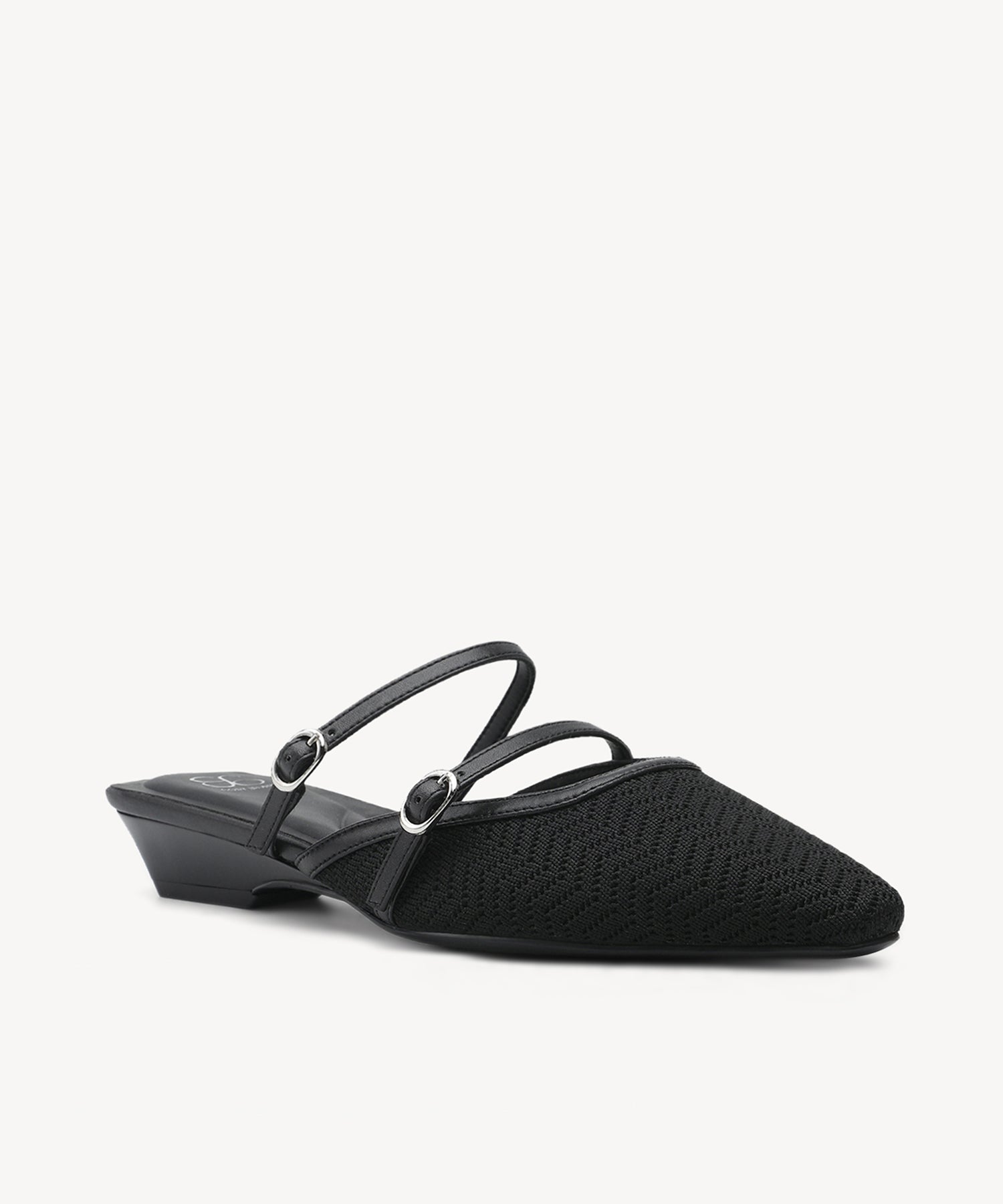 SunCoast Tapered Square Toe Flat Mule - Black / US 7.5 | EU 38 | UK 5.5