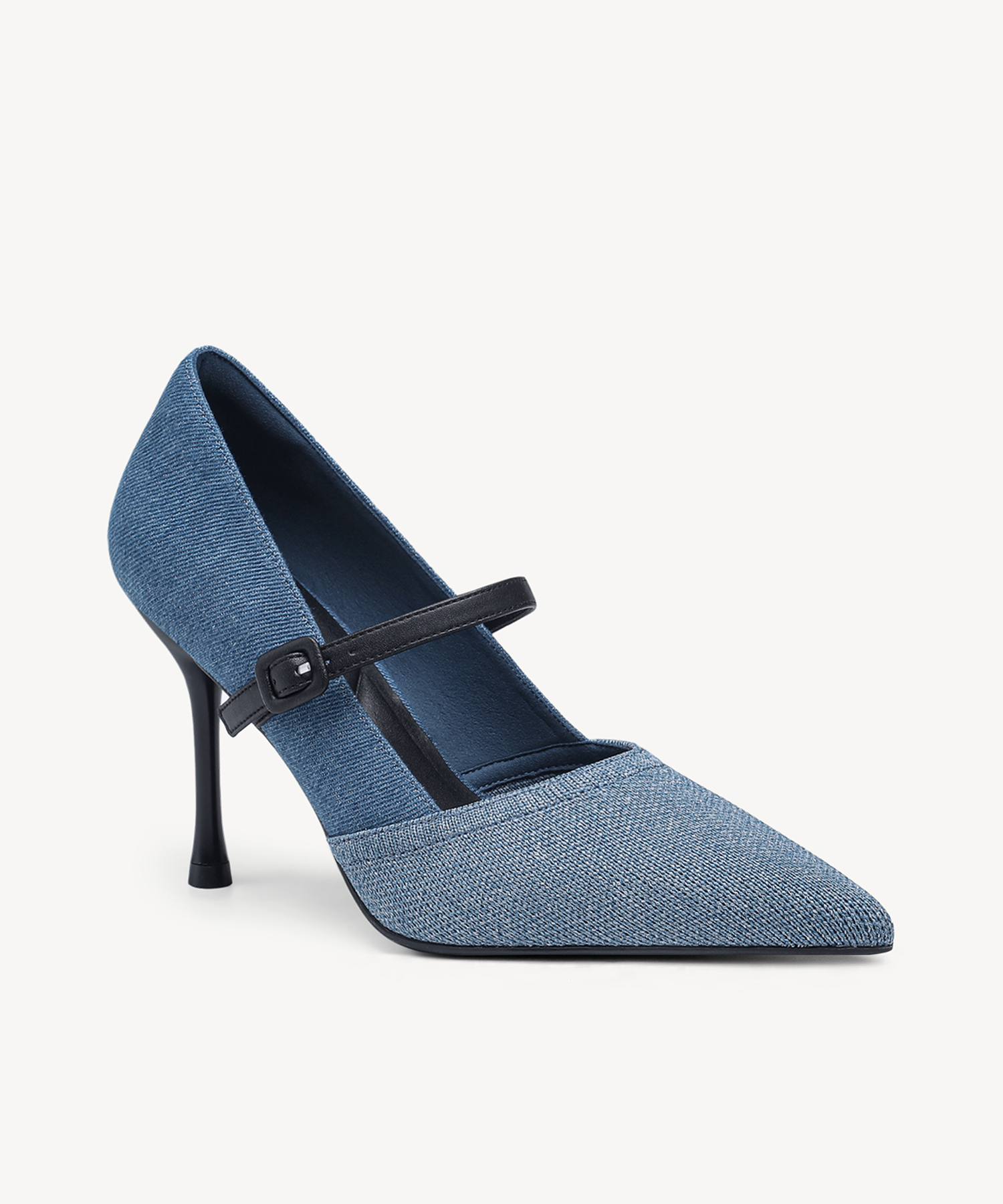 Bicolor Grace Pointed Toe Heeled Pump - Denim Blue / US 9 | EU 40 | UK 7