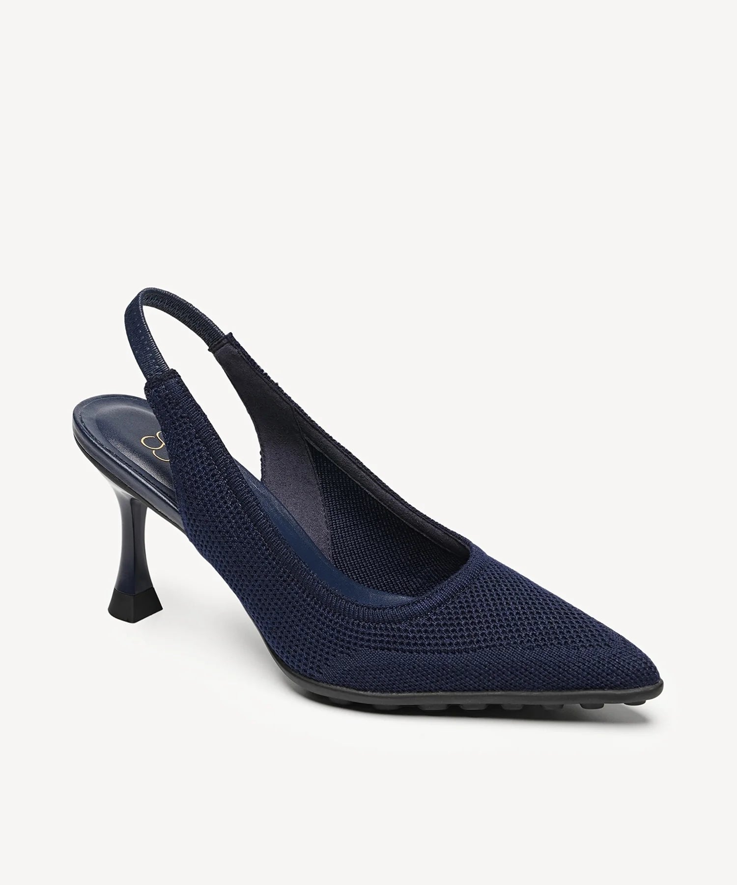 SoftBounce Pointed Toe Heeled Slingback - Navy Blue / US 8.5 | EU 39.5 | UK 6.5