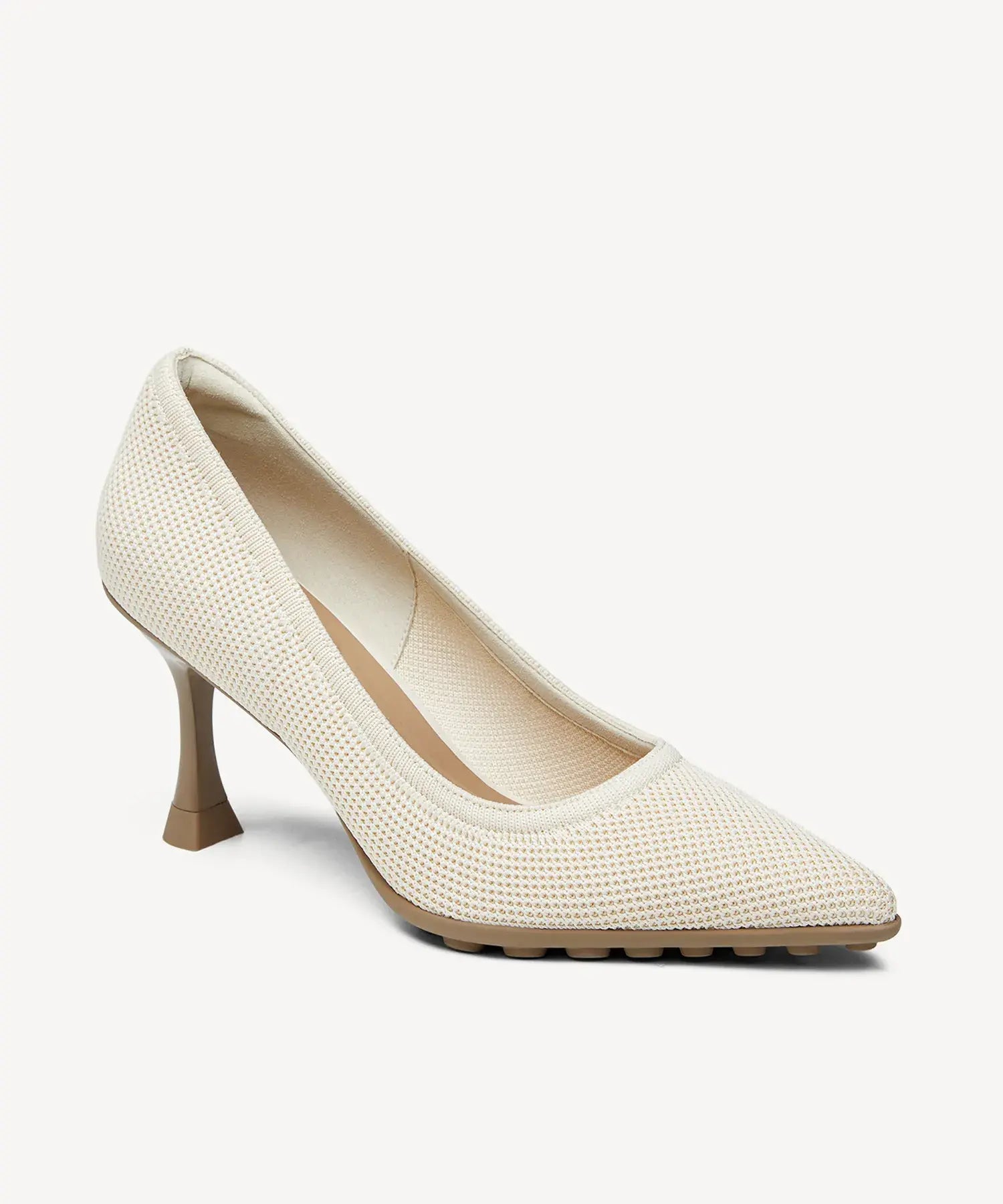 SoftBounce Pointed Toe Stiletto Heeled Pump - Cream / US 9 | EU 40 | UK 7