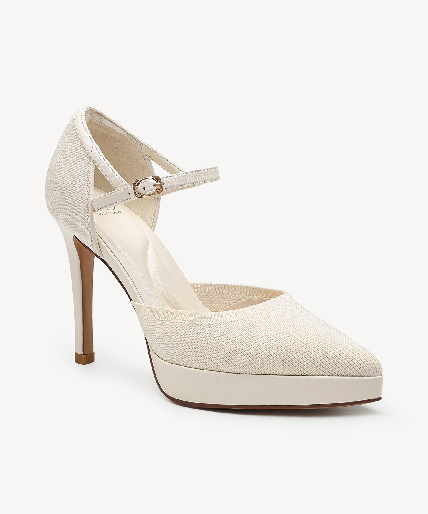 Spotlight Strapped Stiletto Pump - Cream / US 8.5 | EU 39.5 | UK 6.5