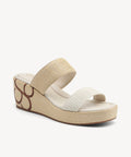 CrestWedge Double Strap Espadrilles Sandal - Cream / US 9 | EU 40 | UK 7