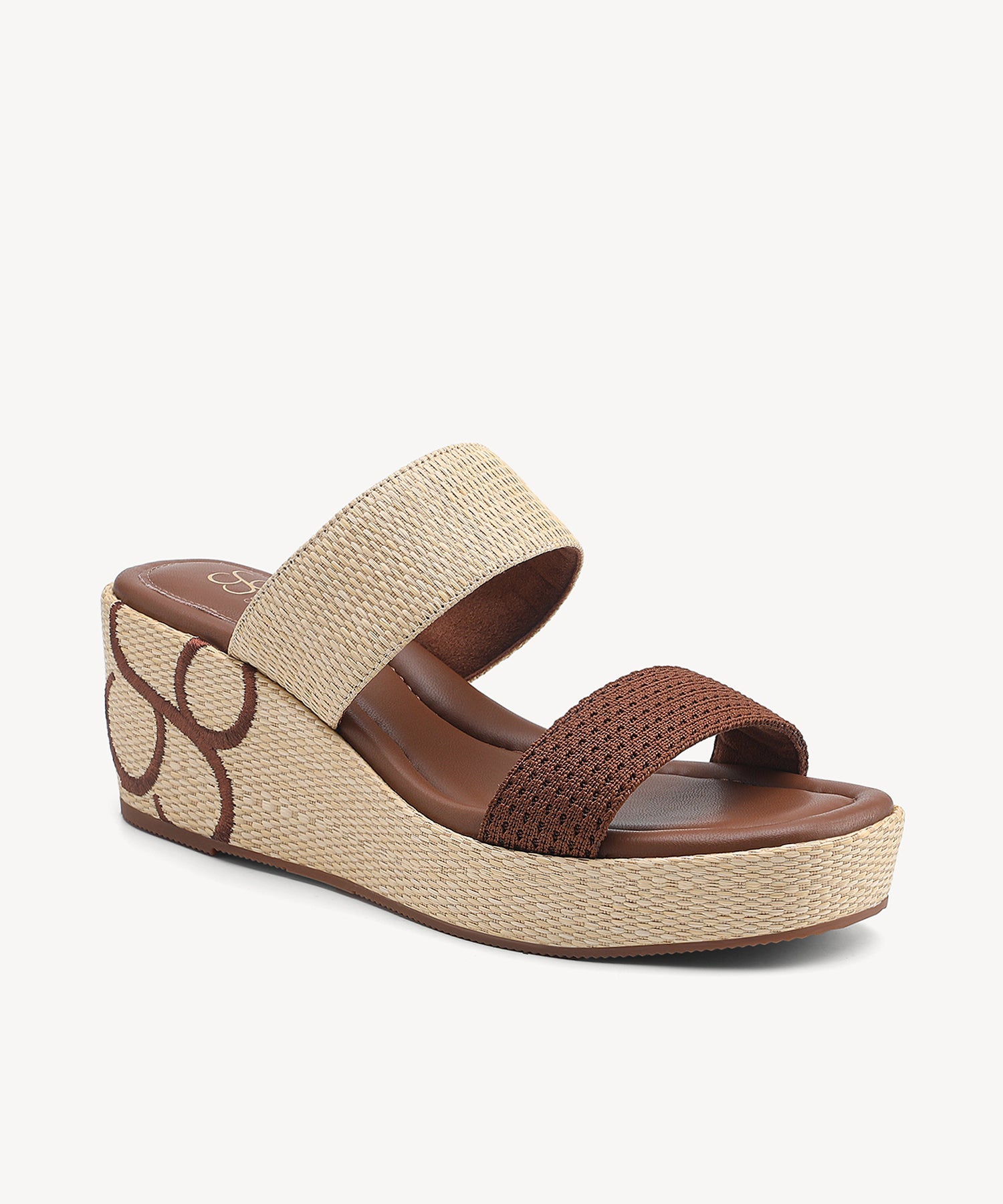 CrestWedge Double Strap Espadrilles Sandal - Brown / US 6.5 | EU 37 | UK 4.5