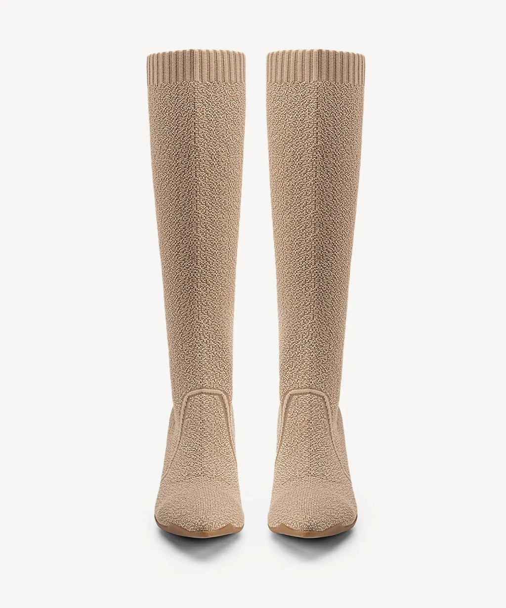 BelleVoyage Minimalist Pointed Toe Heeled Long Boot