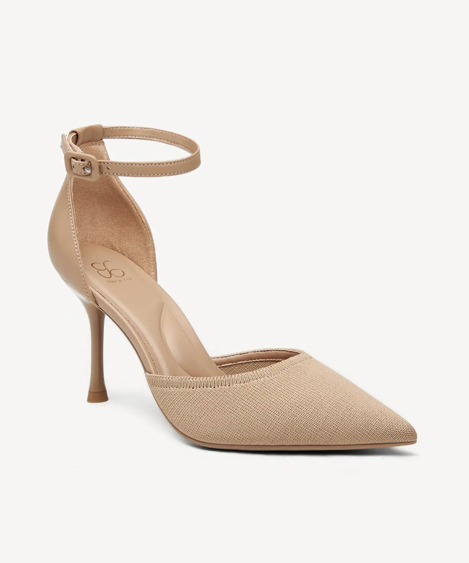 Bicolor Strapped Pointed Toe Stiletto Pump - Nude / US 9.5 | EU 41 | UK 7.5