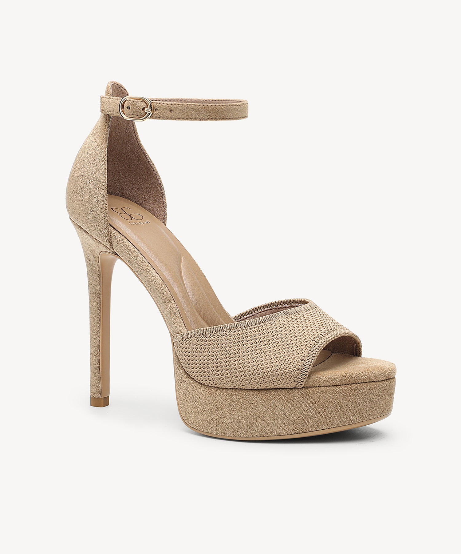 GlimmerRise Strapped Platform Heeled Sandal - Deep Apricot / US 9.5 | EU 41 | UK 7.5