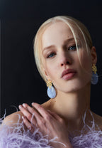 Pendientes Endless Knot Azul