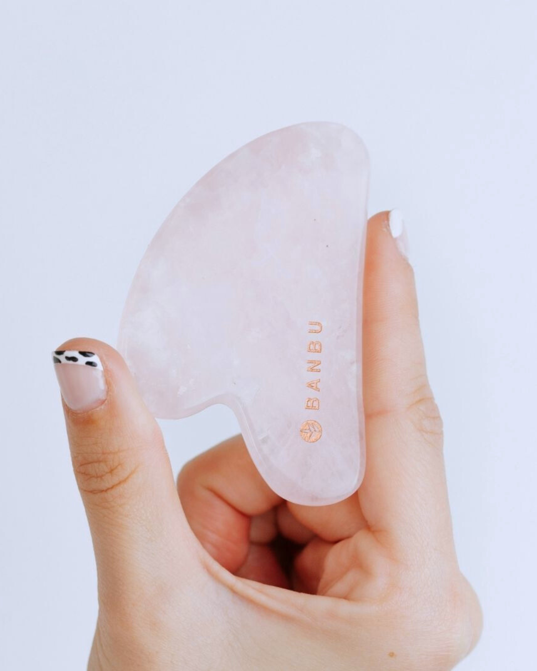 Gua Sha de Cuarzo Rosa