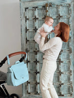 Bolso Maternal Dusty blue +Guardachupete Diamond + Cambiador de Regalo Nenina & Co