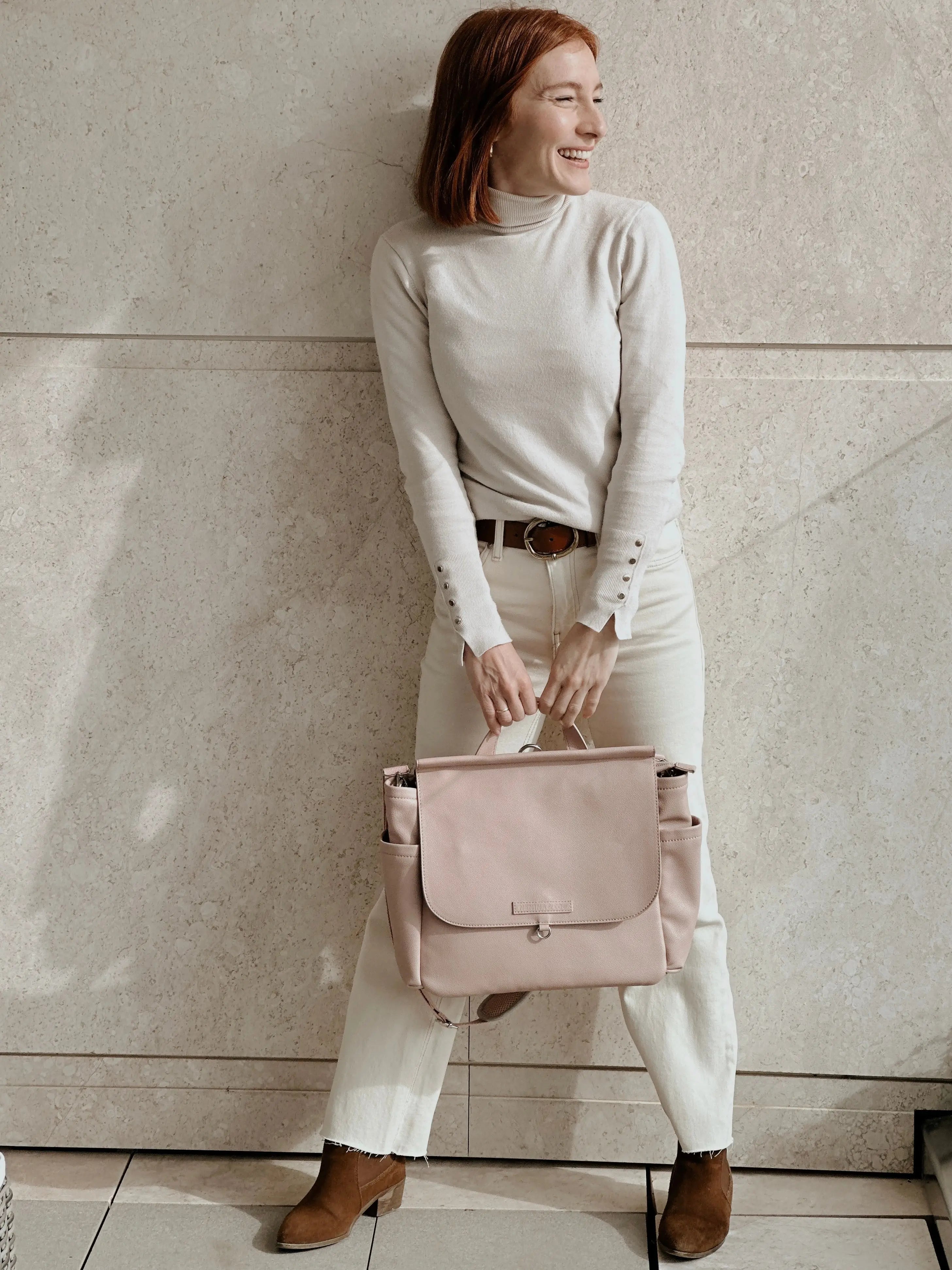Bolso Maternal Rosa Pálido +Guardachupete Diamond + Cambiador de Regalo Nenina & Co
