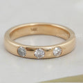 Three Stone Gypsy Set Diamond Wedding Band