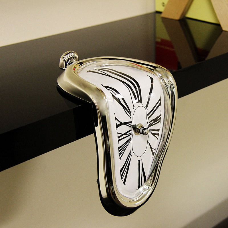 ArtZ® Salvador Dali Distorted Melting Clock - Silver