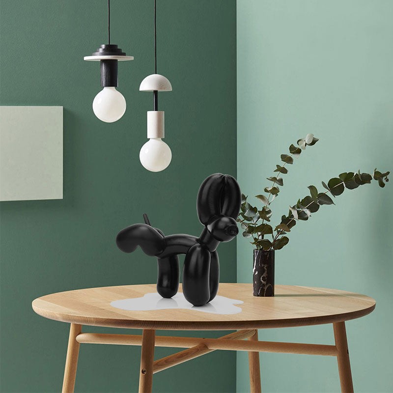 ArtZ® Balloon Dog Doing Number One Sculpture - Black