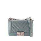 Small Chevron Caviar Boy Flap