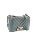 Small Chevron Caviar Boy Flap