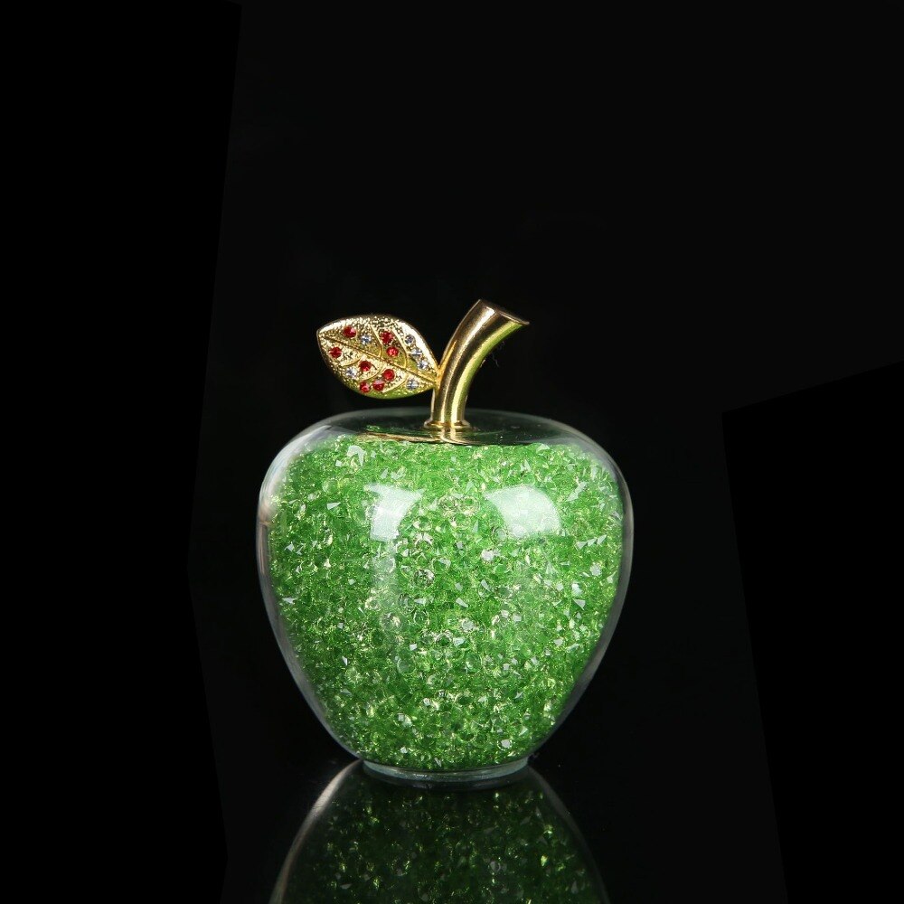 ArtZ® Handmade Crystal Apple Figurine - Green / Small