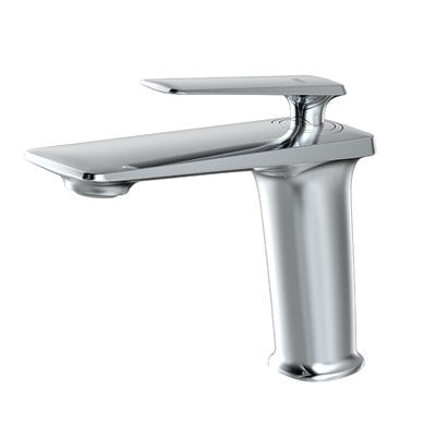 Lugano Bathroom Faucet - Chrome Shiny Short 5.5 inch by 6.3 inch (14x16cm)
