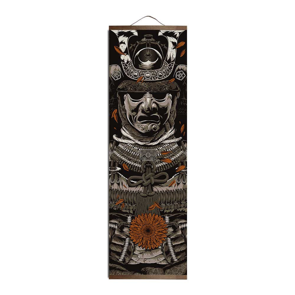 ArtZ® Heart Of A Warrior Samurai Paintings - Mask / 9.8 inch by 31.5 inch (25x80cm)
