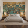 Chinese Temple Fresco Mural Wallpaper