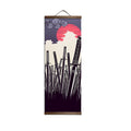 ArtZ® Red Warrior Samurai Paintings - Black Swords / 9.8 inch by 31.5 inch (25x80cm)