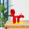 ArtZ® Balloon Dog Doing Number One Sculpture - Red