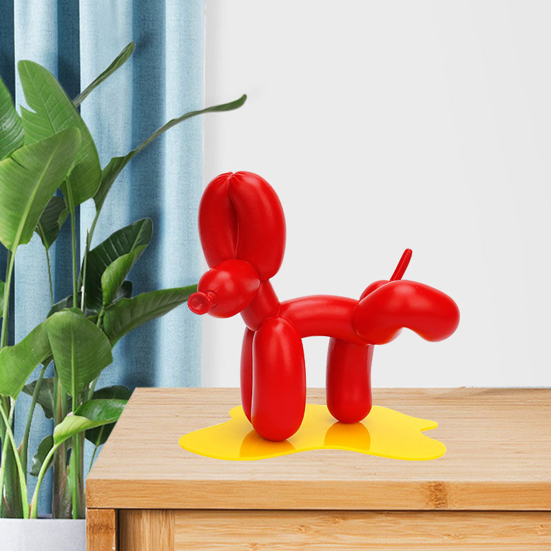ArtZ® Balloon Dog Doing Number One Sculpture - Red