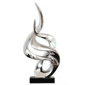 ArtZ® Abstract Flame Sculpture - Silver