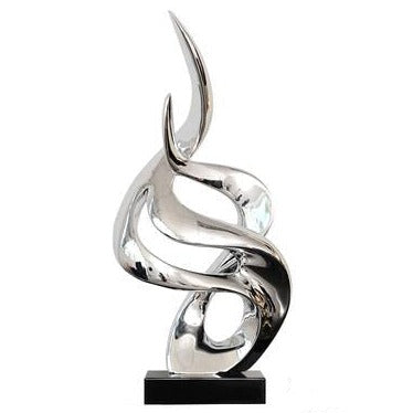 ArtZ® Abstract Flame Sculpture - Silver