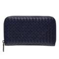 Leather Intrecciato Zip Around Wallet