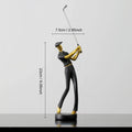 ArtZ® Nordic Abstract Golfer Sculptures - Black - Forward Swing