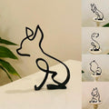 ArtZ® Iron Dog and Cat Sculptures