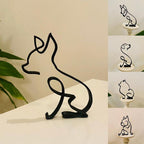ArtZ® Iron Dog and Cat Sculptures