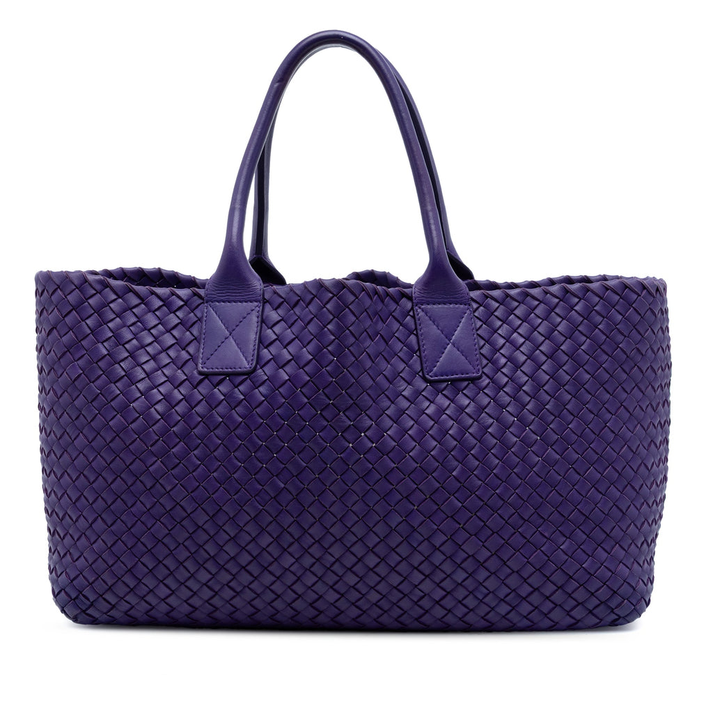 Medium Lambskin Intreccio Cabat Tote