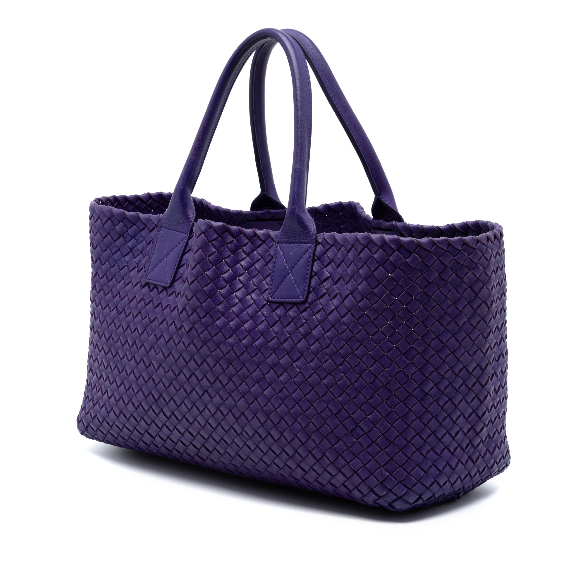 Medium Lambskin Intreccio Cabat Tote