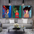 ArtZ® Nordic Abstract Woman Paintings - Whole Set (3 Paintings) / 19.7 inch by 29.5 inch (50x75cm) No Frame