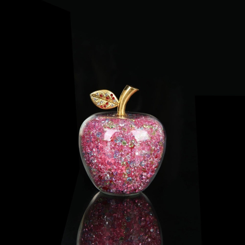 ArtZ® Handmade Crystal Apple Figurine - Colorful / Small