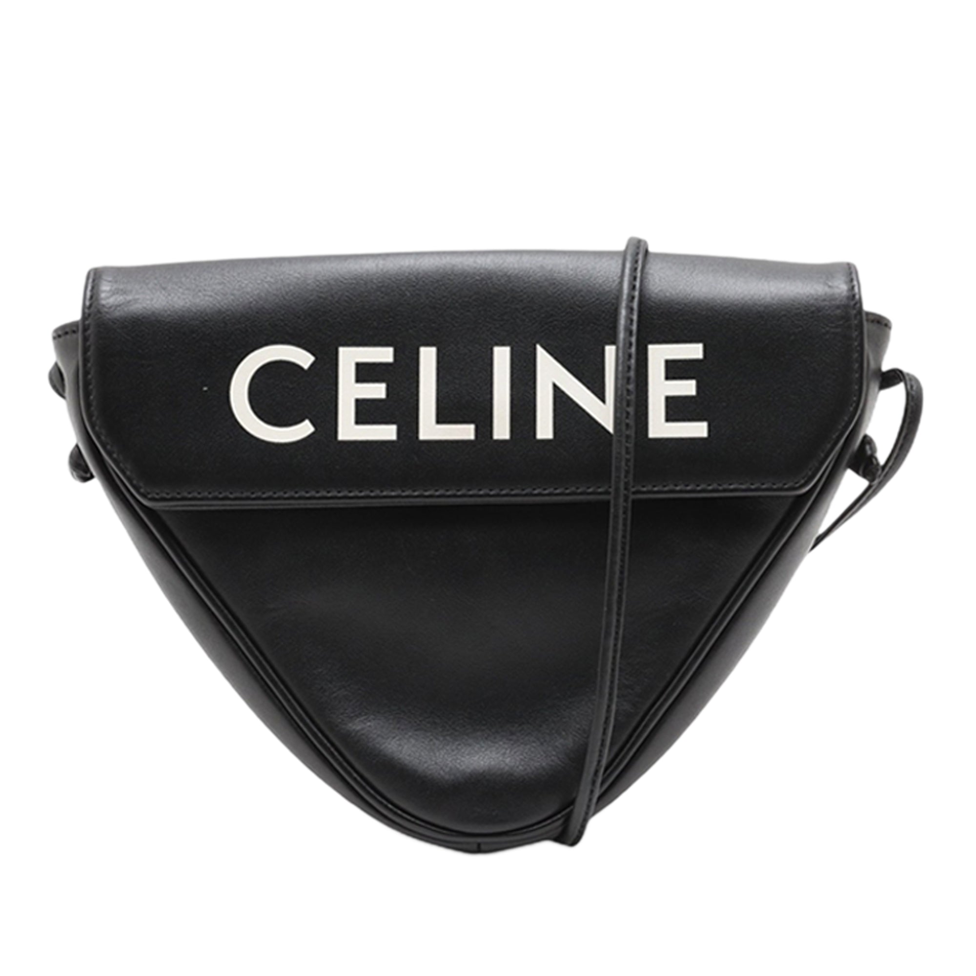 Smooth Calfskin Logo Triangle Crossbody