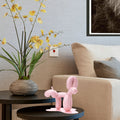 ArtZ® Balloon Dog Doing Number One Sculpture - Pink