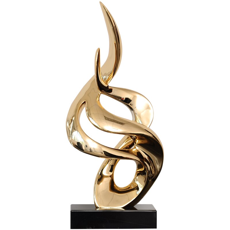 ArtZ® Abstract Flame Sculpture - Gold