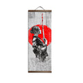 ArtZ® Red Warrior Samurai Paintings - Lady Warrior / 15.7 inch by 50.4 inch (40x128cm)