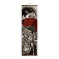 ArtZ® Heart Of A Warrior Samurai Paintings - Fan / 9.8 inch by 31.5 inch (25x80cm)