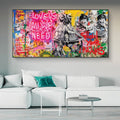 ArtZ® We Need Love Painting - 7.9 inch by 15.7 inch (20x40cm) No Frame