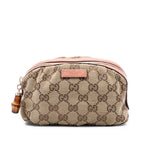 GG Canvas Bamboo Clutch
