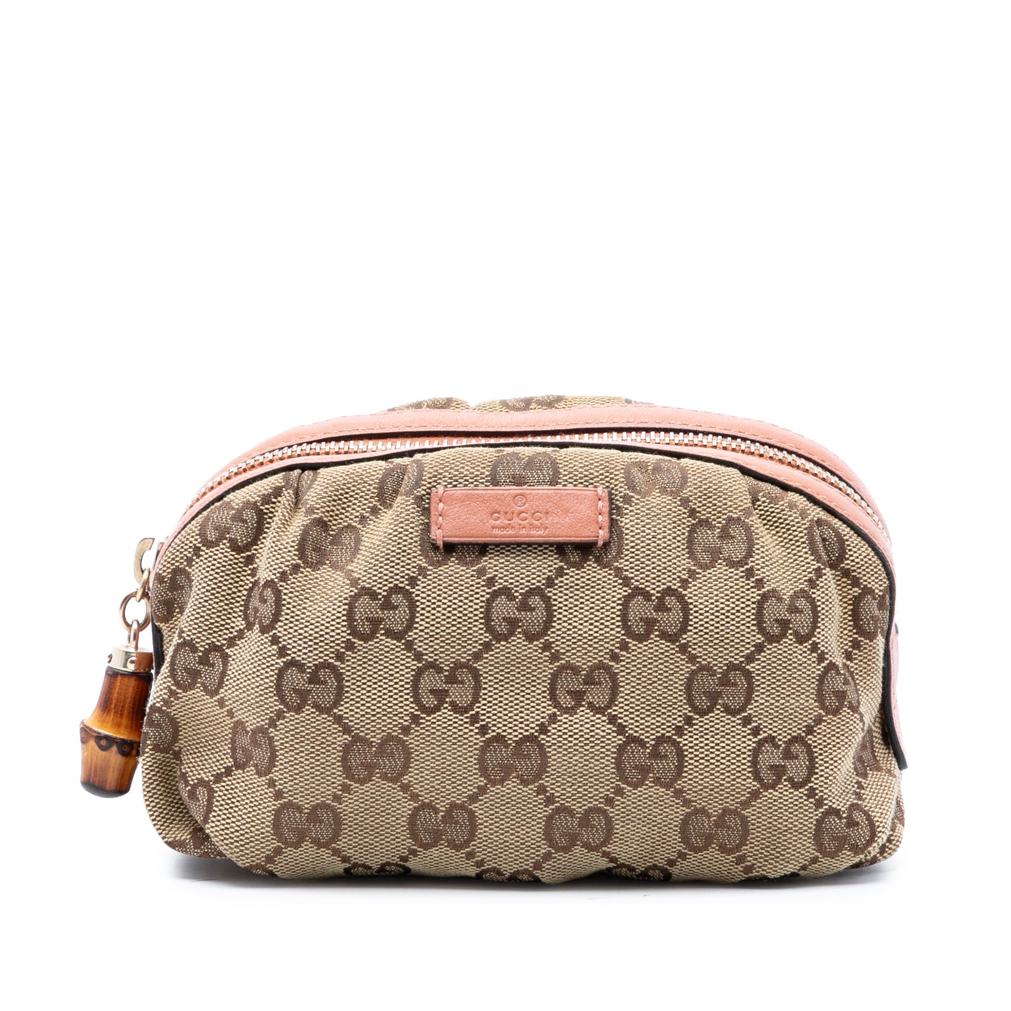 GG Canvas Bamboo Clutch