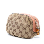 GG Canvas Bamboo Clutch