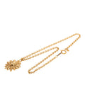 Gold Plated Leo Lion Sun Medallion Necklace