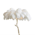 ArtZ® Ostrich Feather Lamp - White / 25 Feathers; 31.5 inch Height; 25.6 inch Width