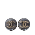 CC Faux Pearl Strass Clip On Earrings