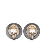 CC Faux Pearl Strass Clip On Earrings