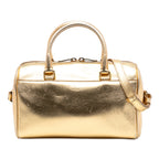 Baby Metallic Leather Classic Duffle Satchel